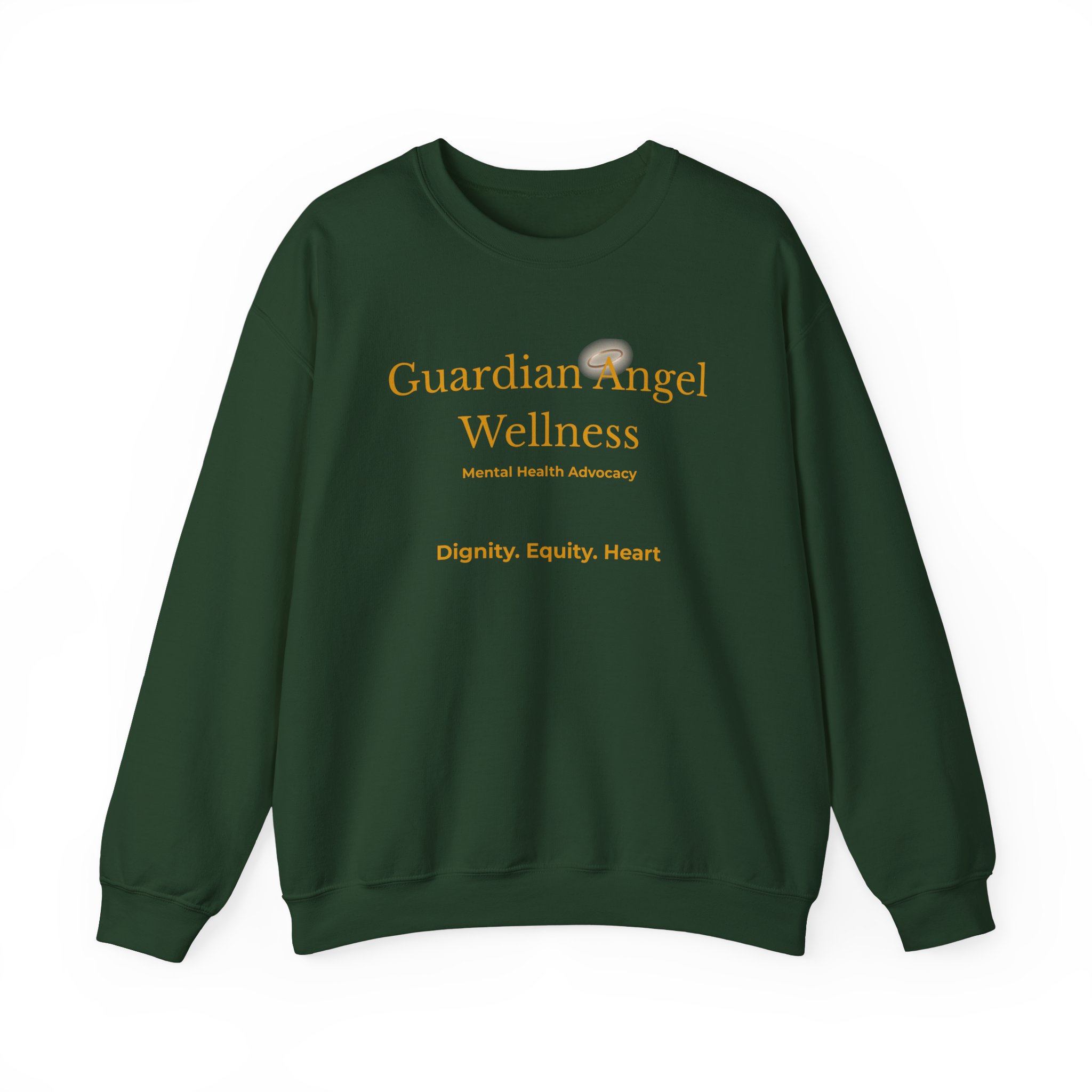 Guardian Angel Wellness Crewneck Sweatshirt — Mental Health Awareness Tee (Green) - Image 2