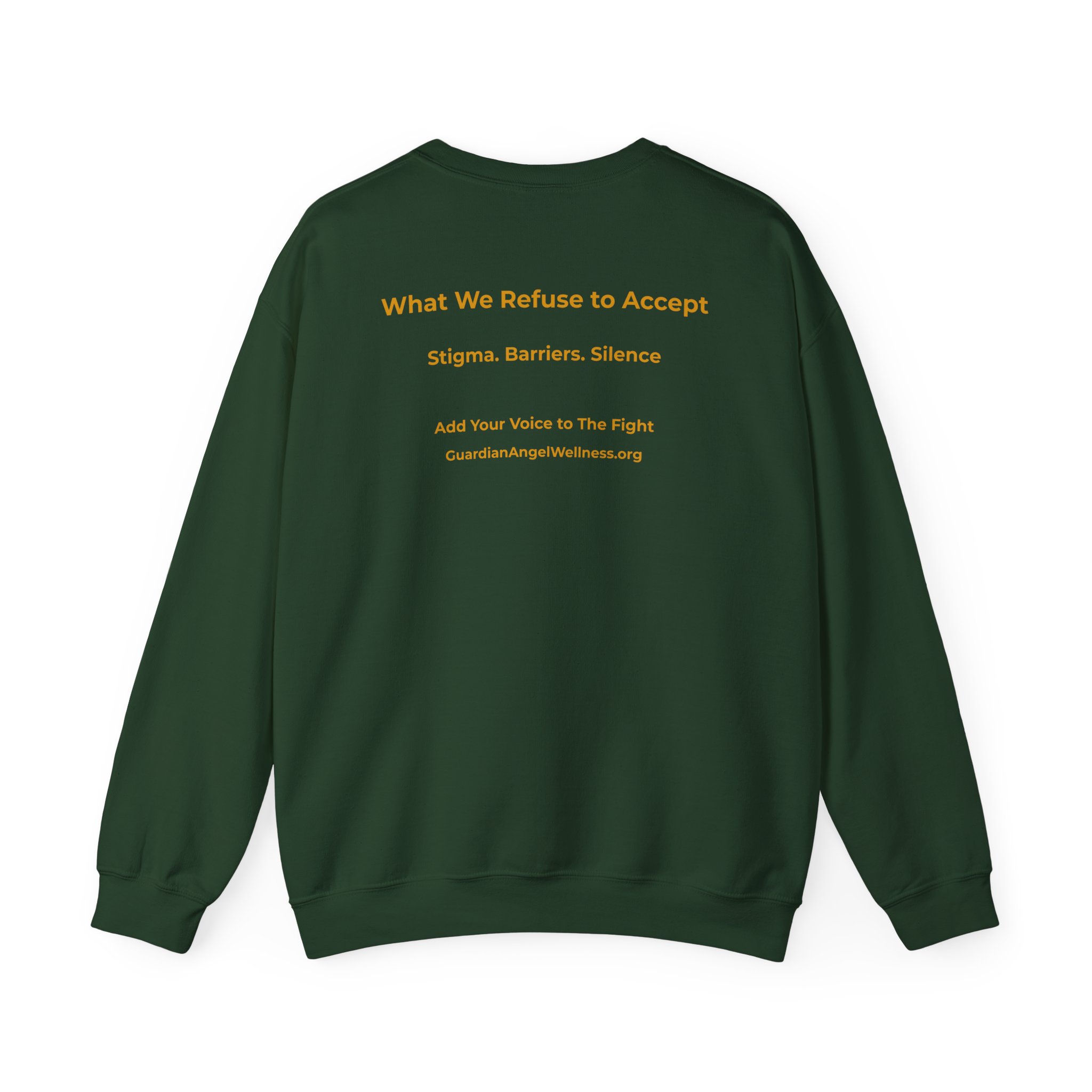 Guardian Angel Wellness Crewneck Sweatshirt — Mental Health Awareness Tee (Green) - Image 3