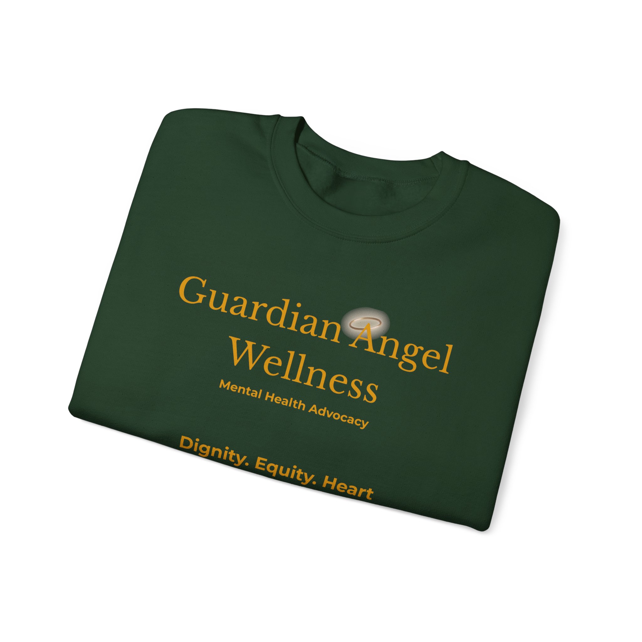 Guardian Angel Wellness Crewneck Sweatshirt — Mental Health Awareness Tee (Green) - Image 4